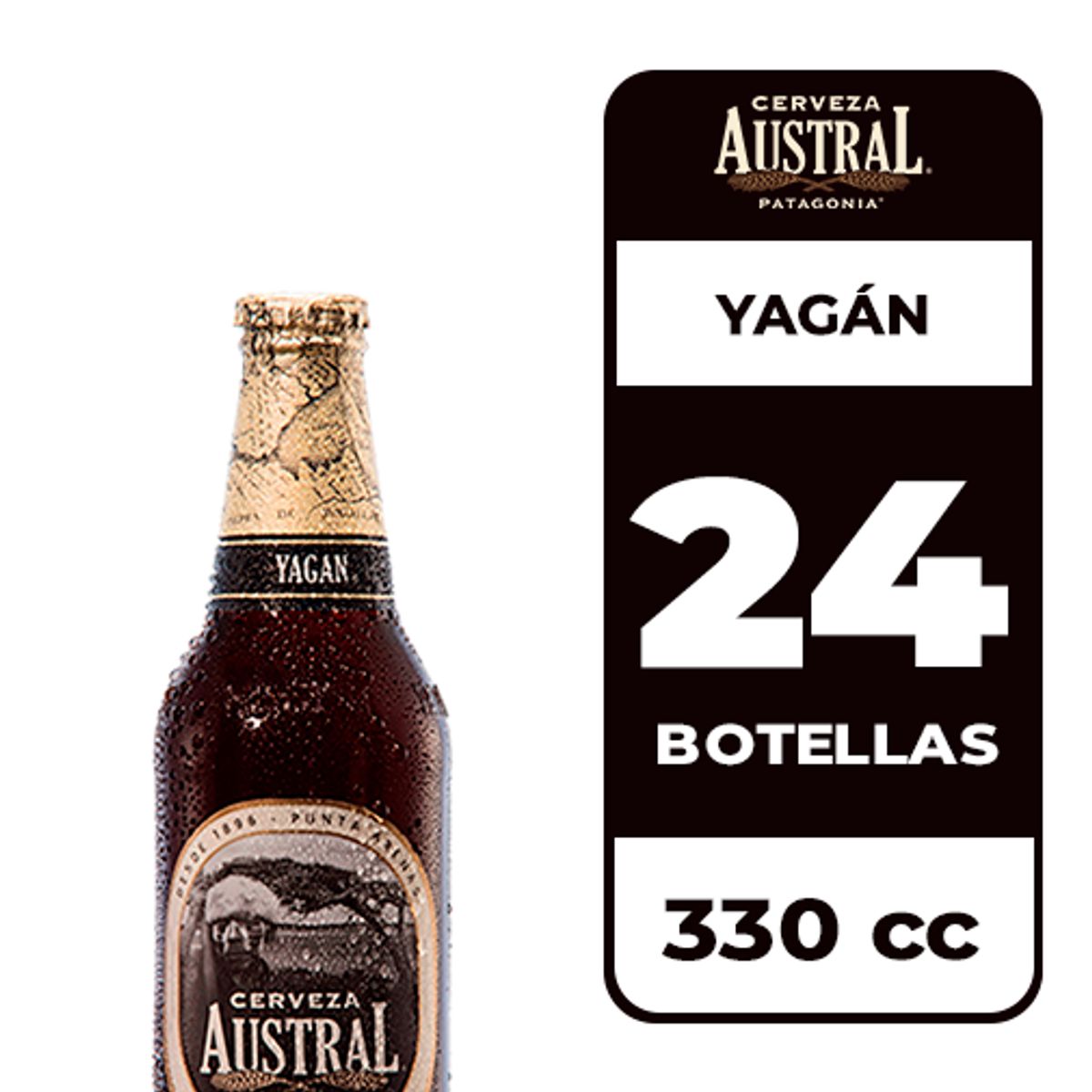 AUSTRAL - 24x Cerveza Austral Yagán 5.0° Botella 330cc
