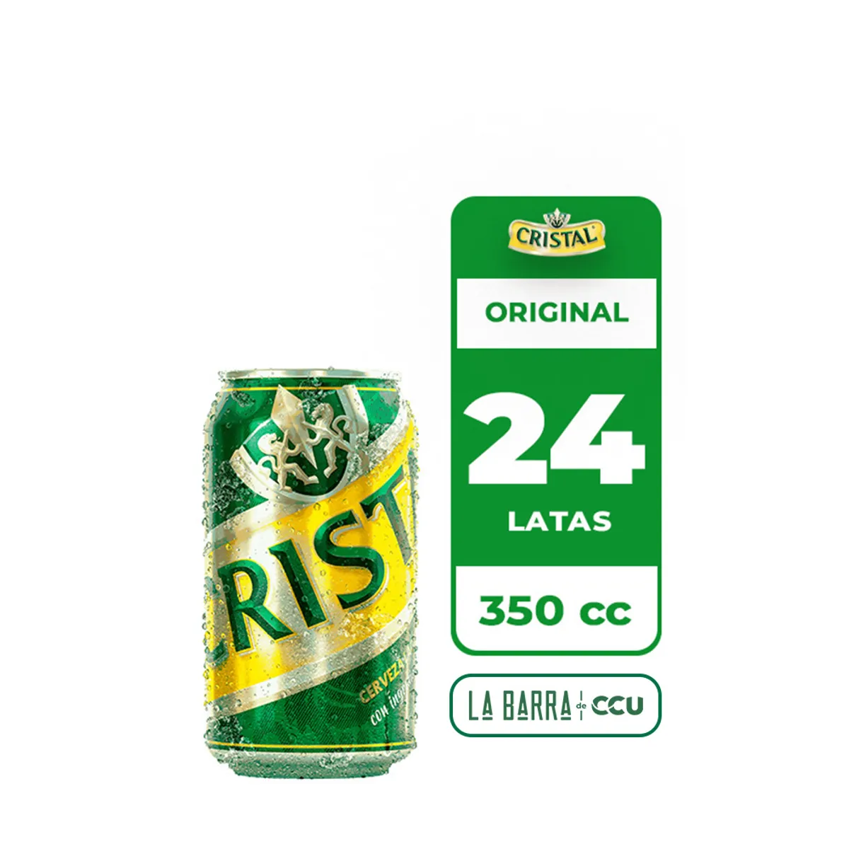 CRISTAL - 24x Cerveza Cristal 4.6° Lata 350cc
