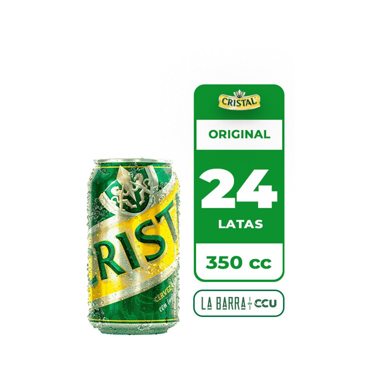 CRISTAL - 24x Cerveza Cristal 4.6° Lata 350cc