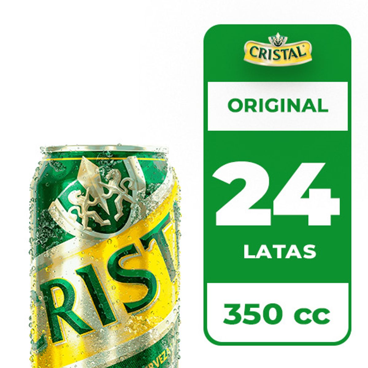CRISTAL - 24x Cerveza Cristal 4.6° Lata 350cc