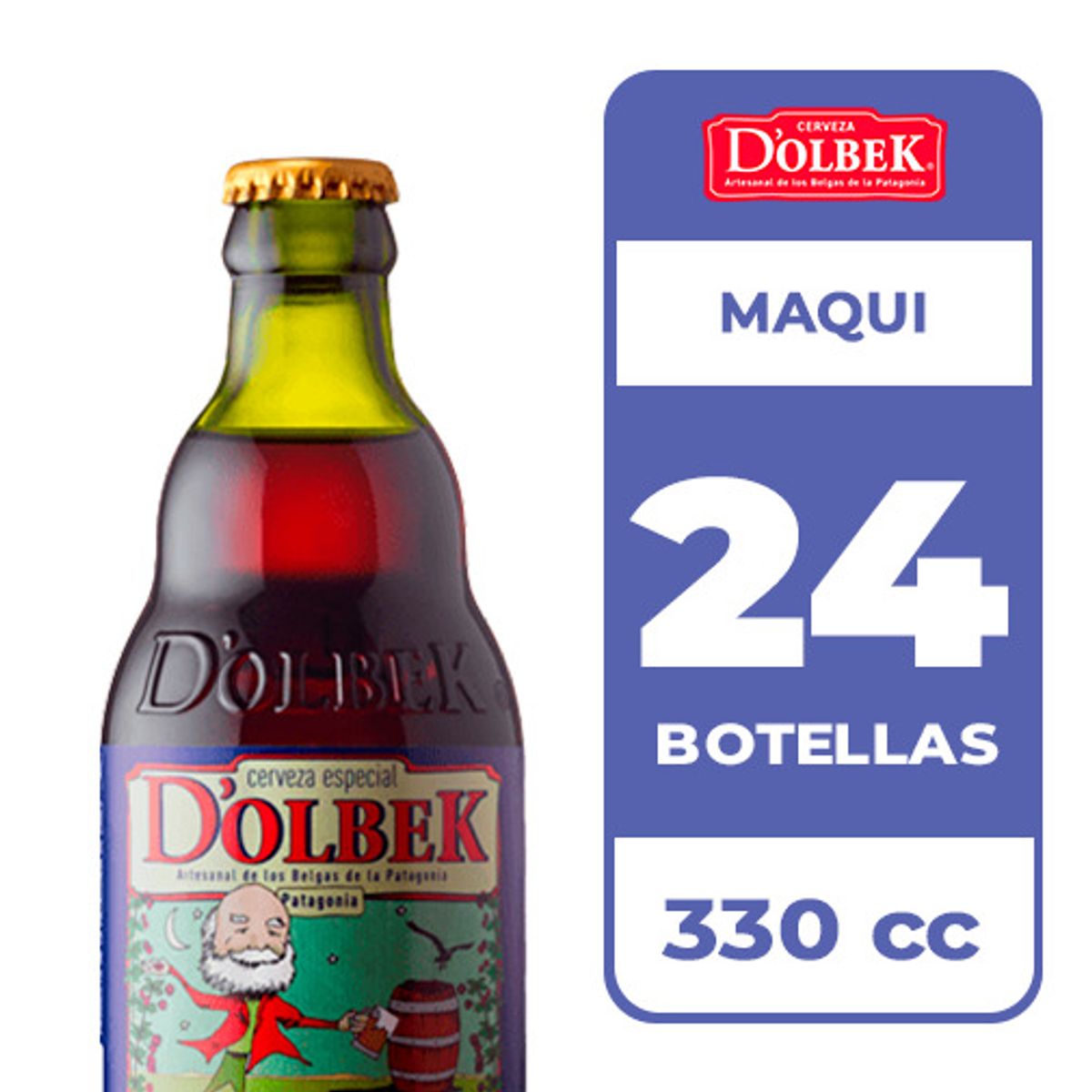 DOLBEK - 24x Cerveza DOlbek Maqui 4.8° Botella 330cc