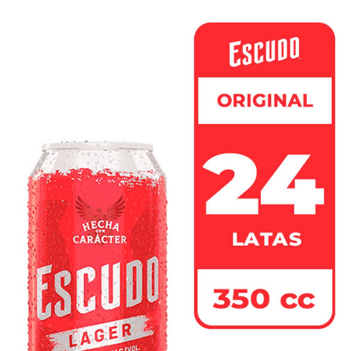 ESCUDO - 24x Cerveza Escudo 5.5° Lata 350cc