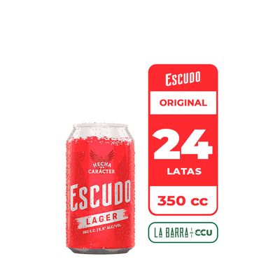 Escudo 24X Cerveza 5.5° Lata 350Cc