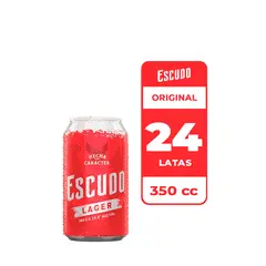 ESCUDO - 24x Cerveza 5.5° Lata 350cc