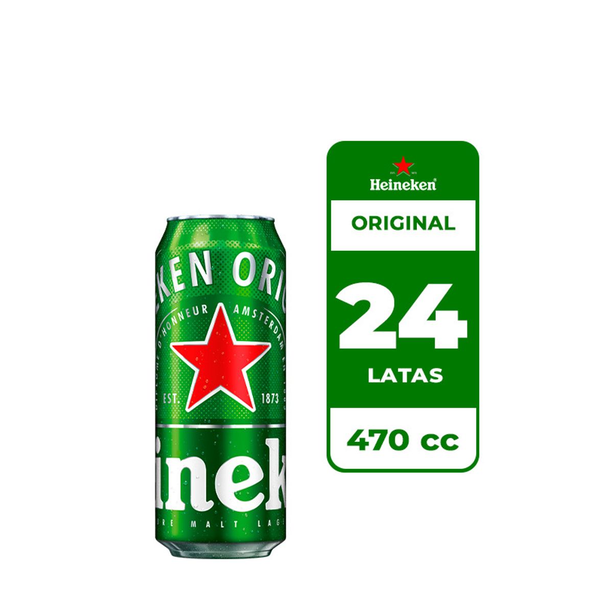 HEINEKEN - 24x Cerveza Heineken 5.0° Lata 470cc