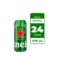 HEINEKEN - 24x Cerveza 5.0° Lata 470cc