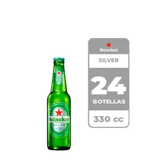 HEINEKEN - 24x Cerveza Silver 4.0° Botella 330cc
