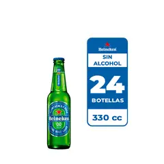 HEINEKEN - 24x Cerveza Sin Alcohol Botella 330cc