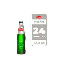 IMPERIAL - 24x Cerveza Lager 4.6° Botella 330cc