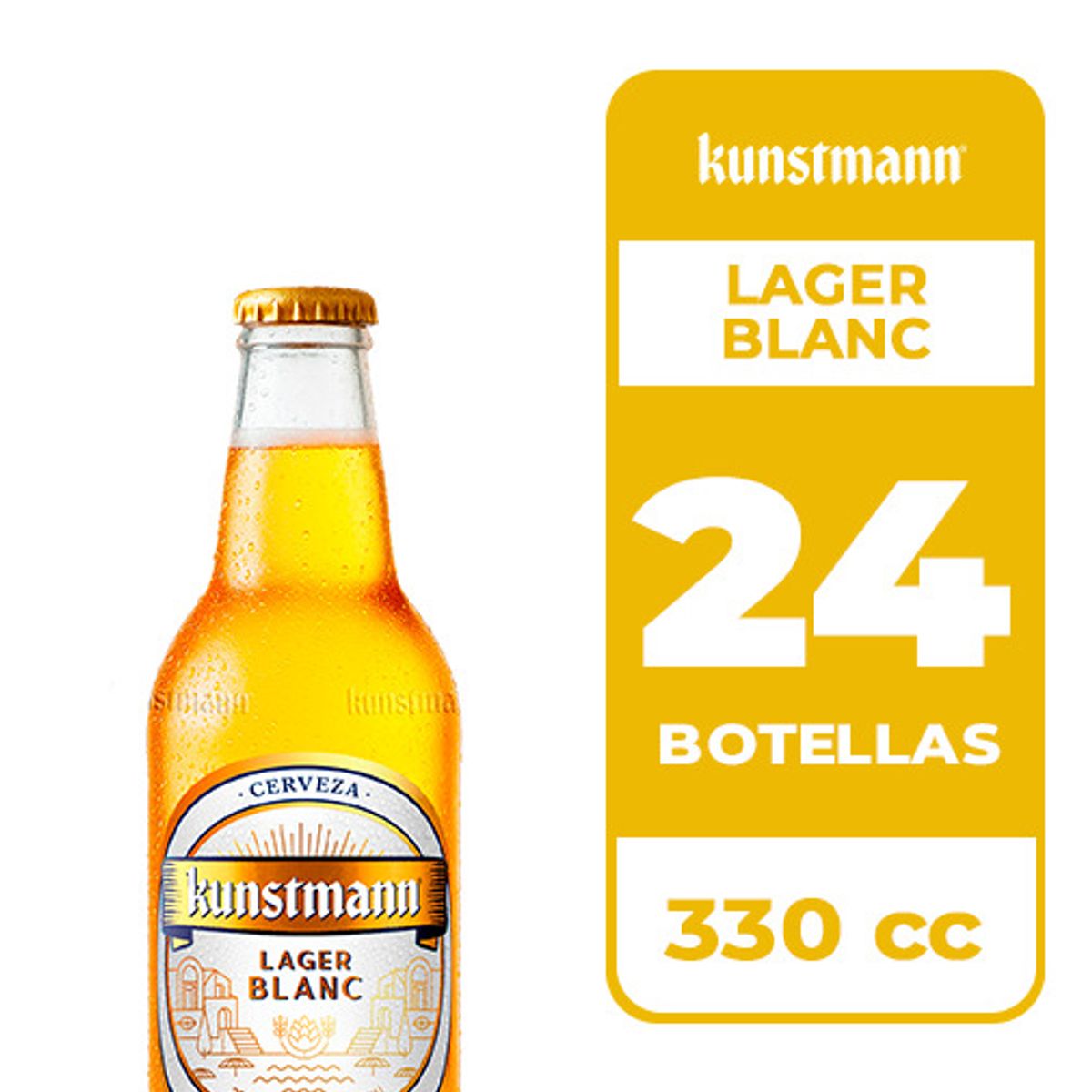 KUNSTMANN - 24x Cerveza Kunstmann Lager Blanc 4.5° Botella 330cc
