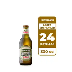 KUNSTMANN - 24x Cerveza Lager Sin Filtrar 5.8° Botella 330cc