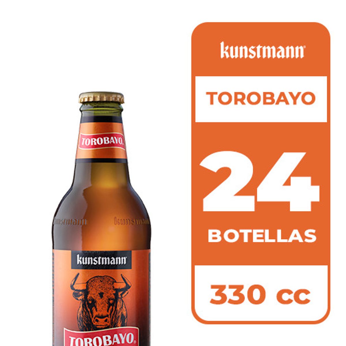 KUNSTMANN - 24x Cerveza Kunstmann Torobayo 5.0° Botella 330cc