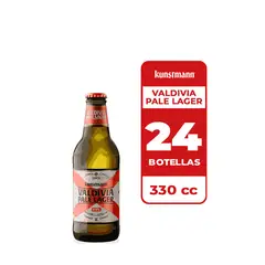 KUNSTMANN - 24x Cerveza Valdivia Pale Lager 5.2° Botella 330cc