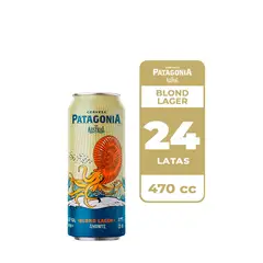 AUSTRAL - 24x Cerveza Patagonia Blond Lager 4.5° Lata 470cc