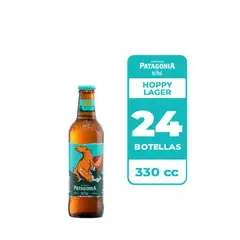 AUSTRAL - 24x Cerveza Patagonia Hoppy Lager 4.8° Botella 330cc