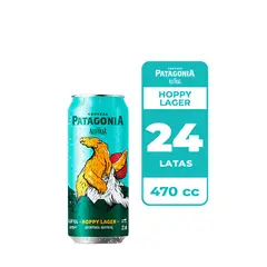 AUSTRAL - 24x Cerveza Patagonia Hoppy Lager 4.8° Lata 470cc