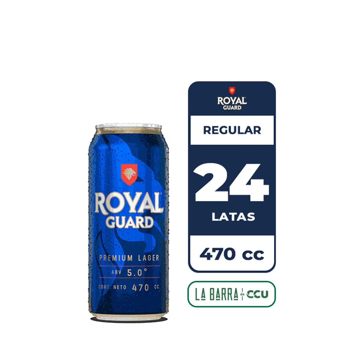 ROYAL GUARD - 24x Cerveza Royal Guard 5.0° Lata 470cc
