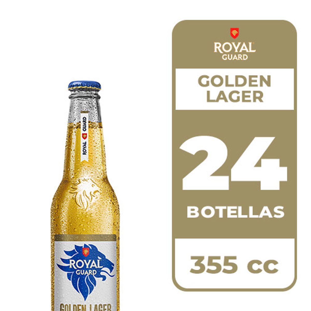 Royal Guard - 24x Cerveza Royal Guard Golden Lager 4.5° Botella 355cc