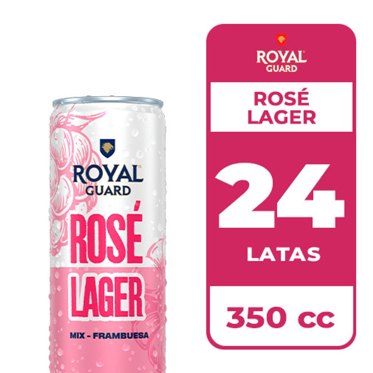 Royal Guard - 24x Cerveza Royal Guard Rosé 3.8° Lata 350cc