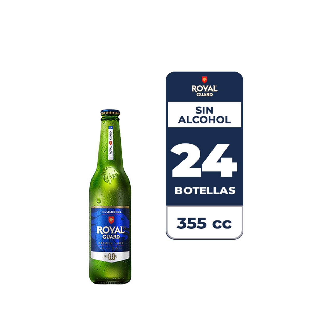 Royal Guard - 24x Cerveza Royal Guard Sin Alcohol Botella 355cc