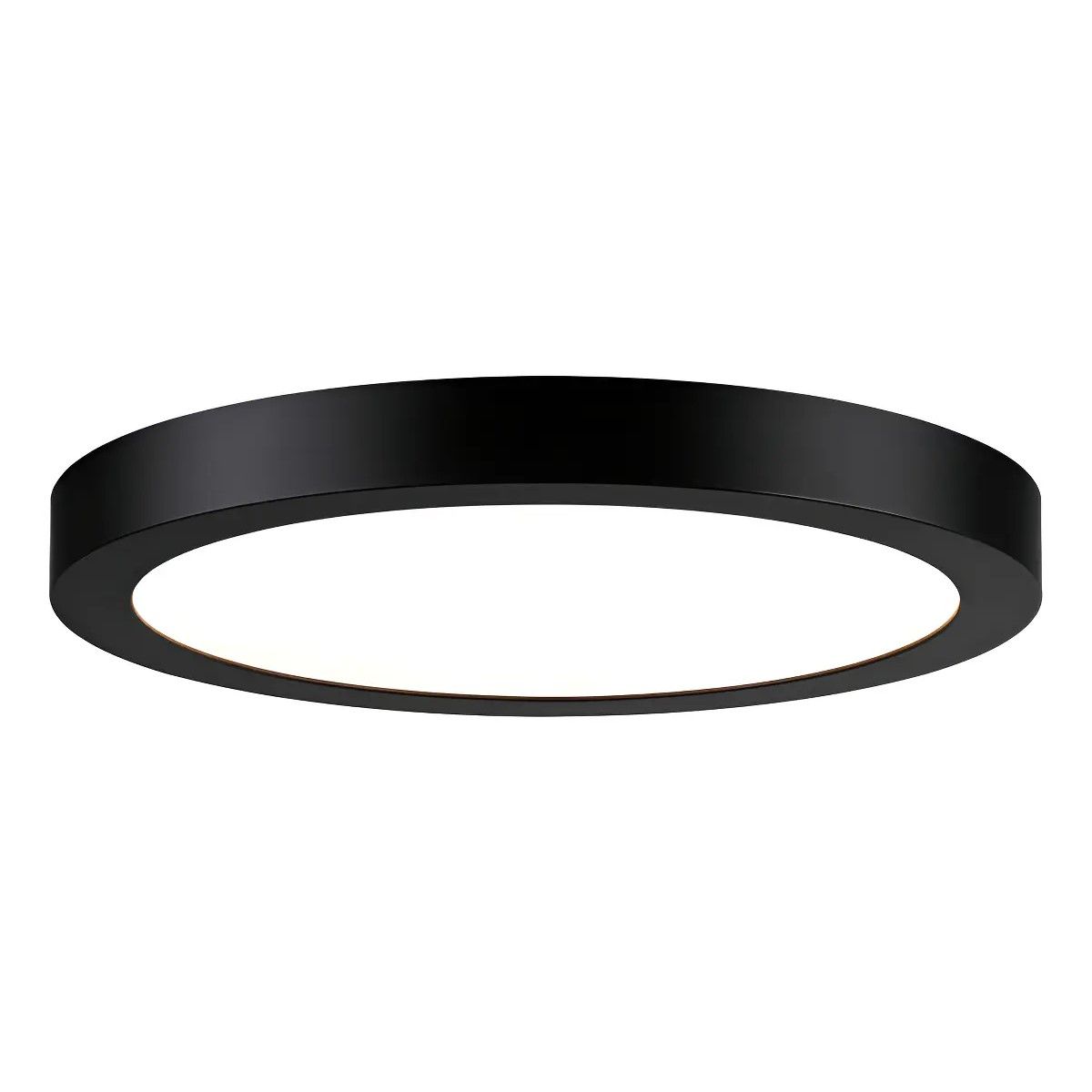 GENERICO - Foco Panel Led 24w Plafón Redondo 30cm Sobrepuesto Negro Luz Fría 6000k BELUG