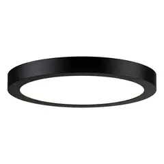 GENERICO - Foco Panel Led 24w Plafón Redondo 30cm Sobrepuesto Negro Luz Fría 6000k BELUG