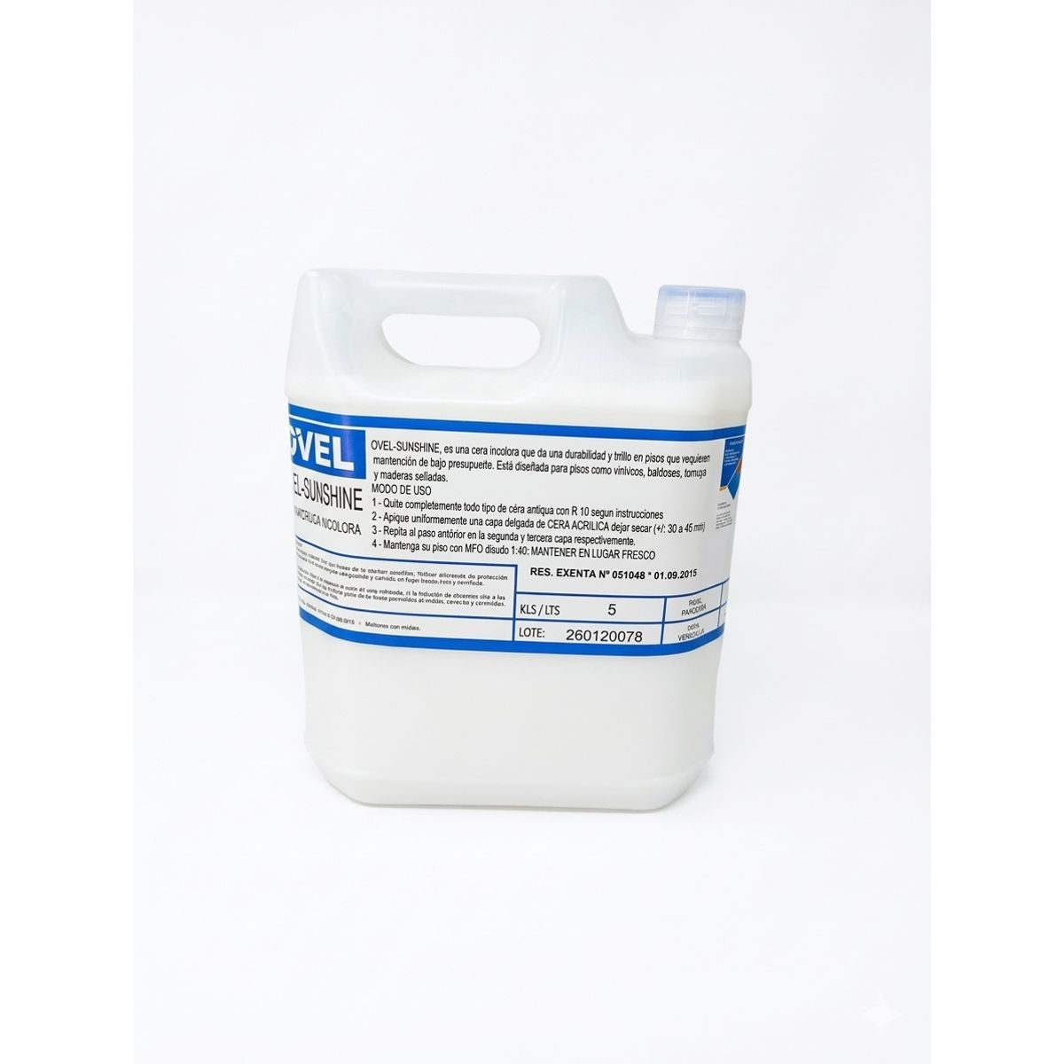 GENERICO - CERA INCOLORA ACRILICA AUTOBRILLO 5 LITROS