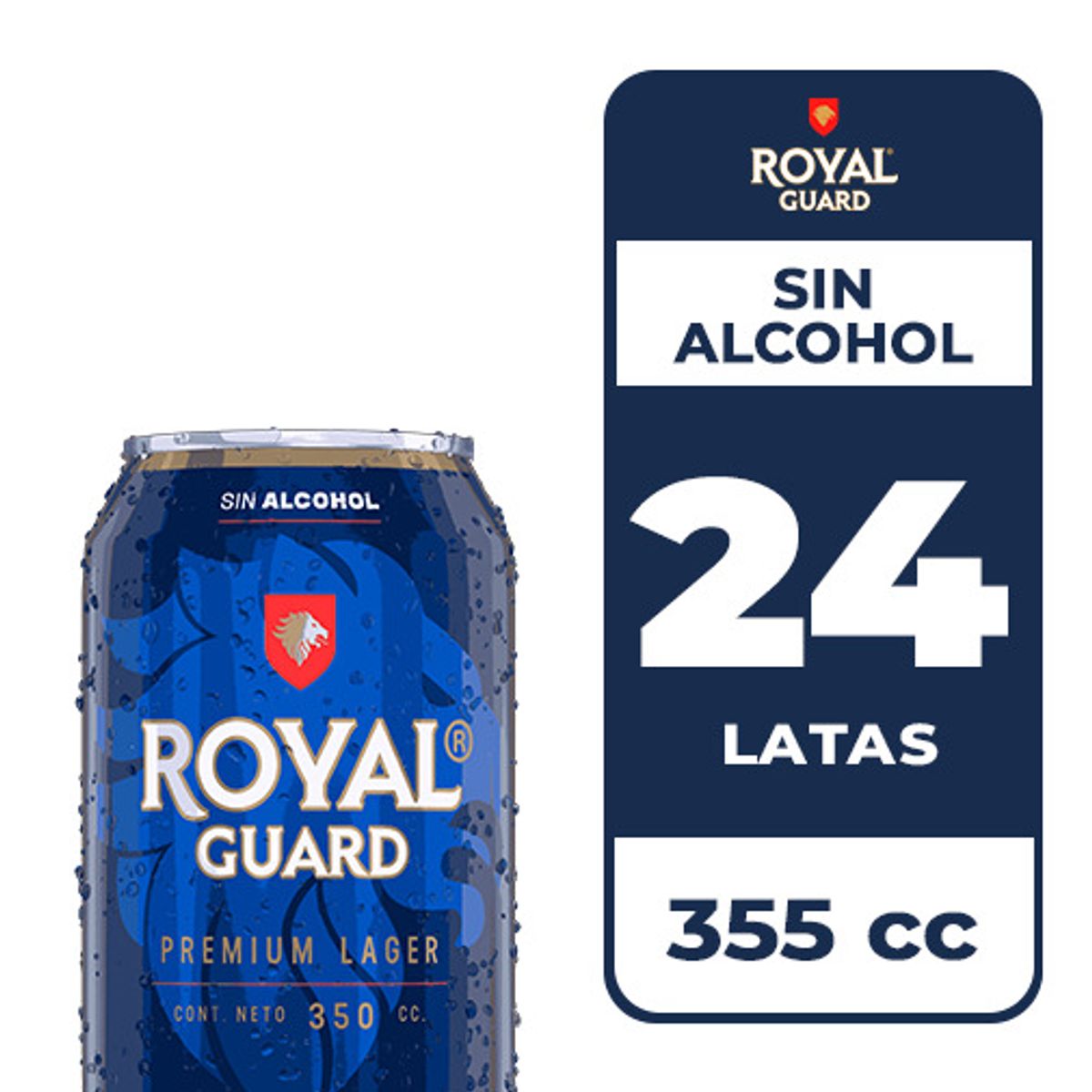 Royal Guard - 24x Cerveza Royal Guard Sin Alcohol Lata 350cc