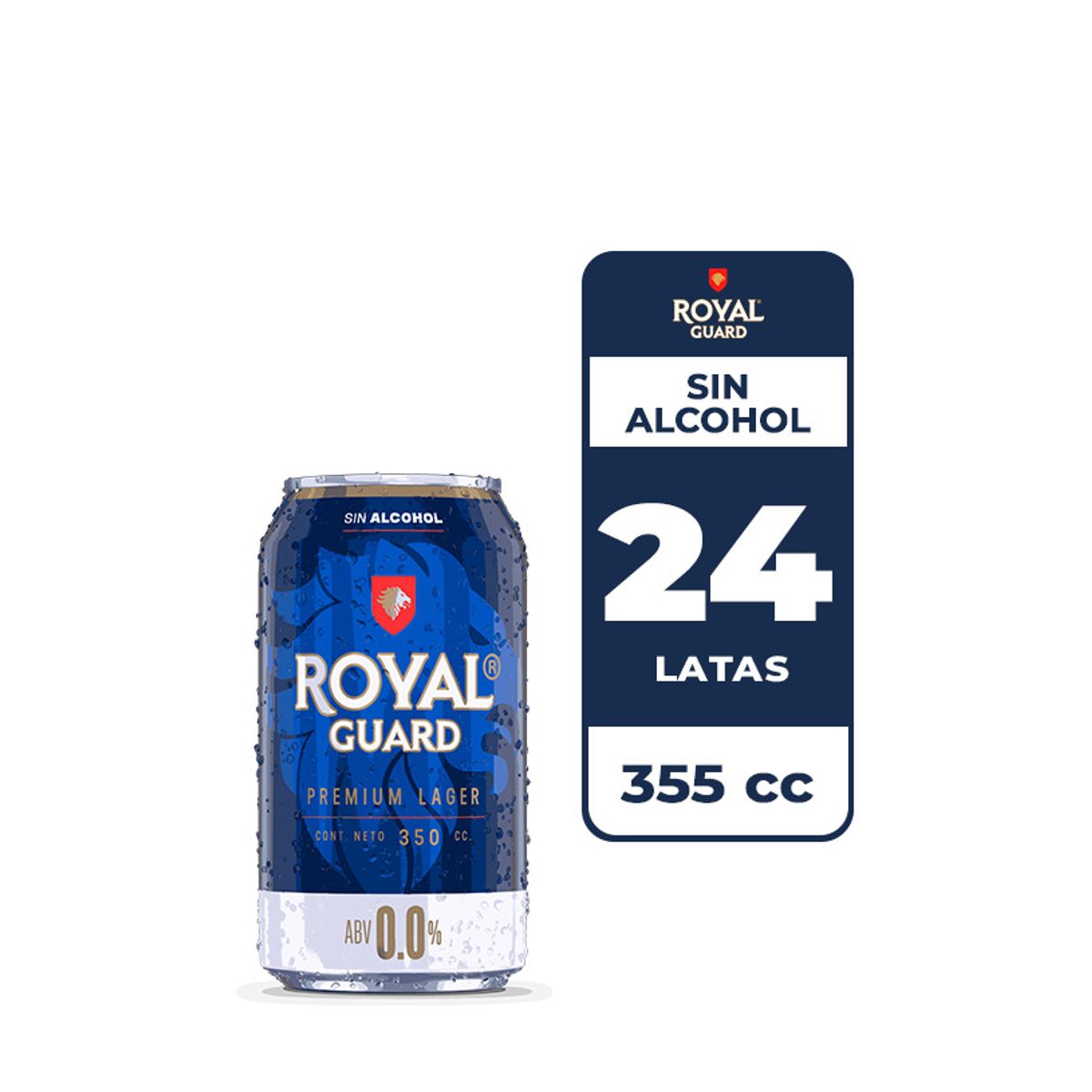 Royal Guard - 24x Cerveza Royal Guard Sin Alcohol Lata 350cc