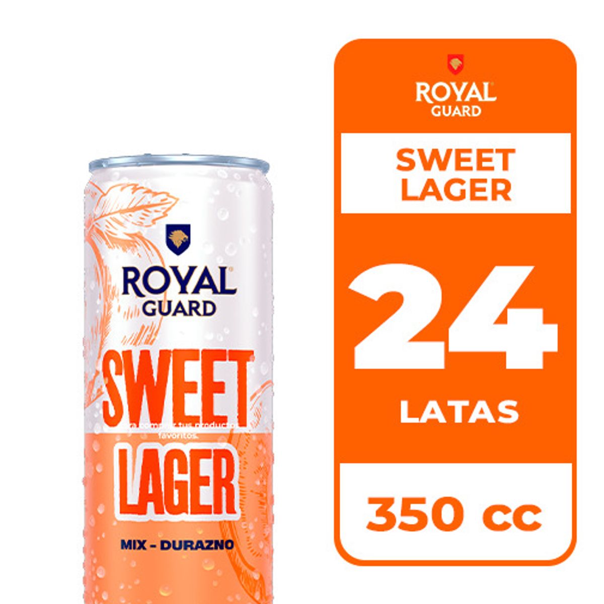 Royal Guard - 24x Cerveza Royal Guard Sweet 3.5° Lata 350cc