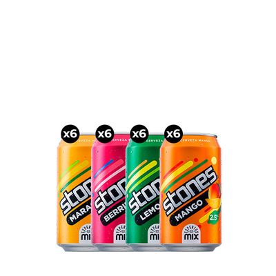 Stones 24X Cerveza Sabores 2.5° Lata 350Cc