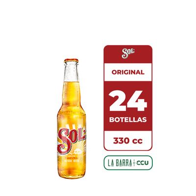 Sol 24X Cerveza 4.5° Botella 330Cc
