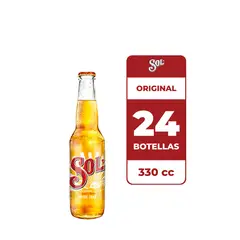 SOL - 24x Cerveza 4.5° Botella 330cc