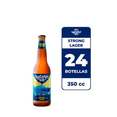 VOLCANES DEL SUR - 24x Cerveza Strong Lager 6.5° Botella 350cc