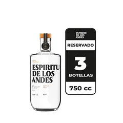 ESPIRITU DE LOS ANDES - 3x Pisco Espíritu De Los Andes 40° 750cc