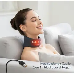 MOVI - Masajeador de Cuello 2 en 1 con Calor - Masajeador Cervical con Función de Calor y Masaje Shiatsu