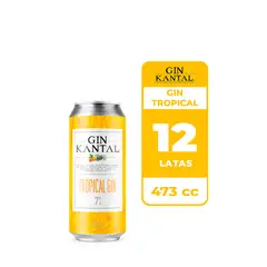 KANTAL - 12x Cóctel Gin Tropical 7° Lata 473cc