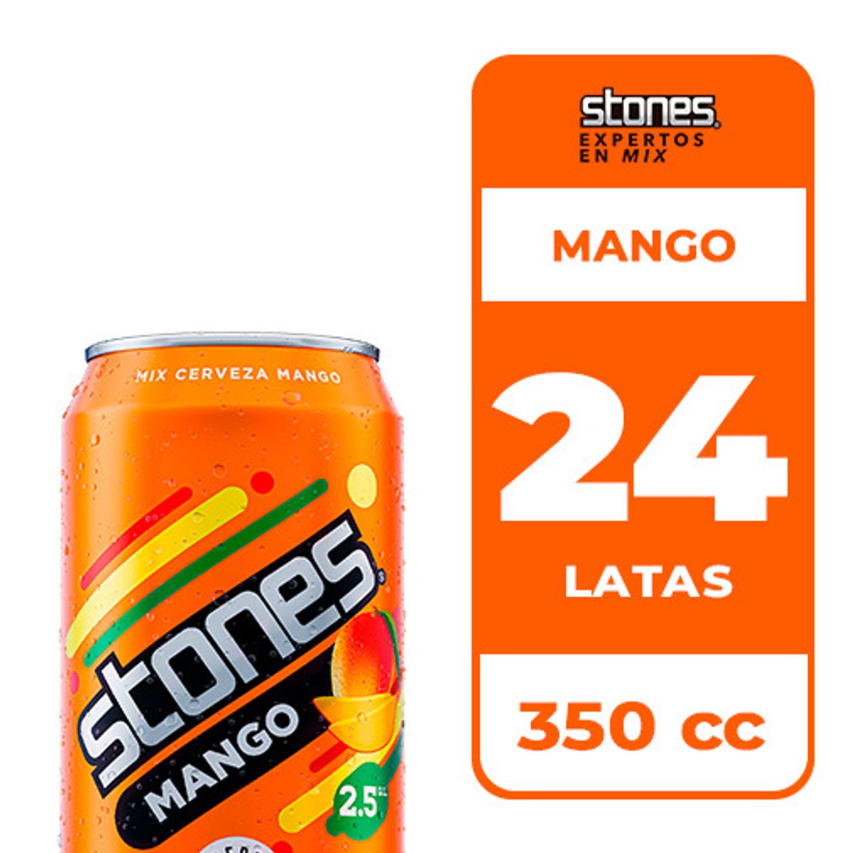 STONES - 24x Cerveza Mango Stones 2.5° Lata 350cc
