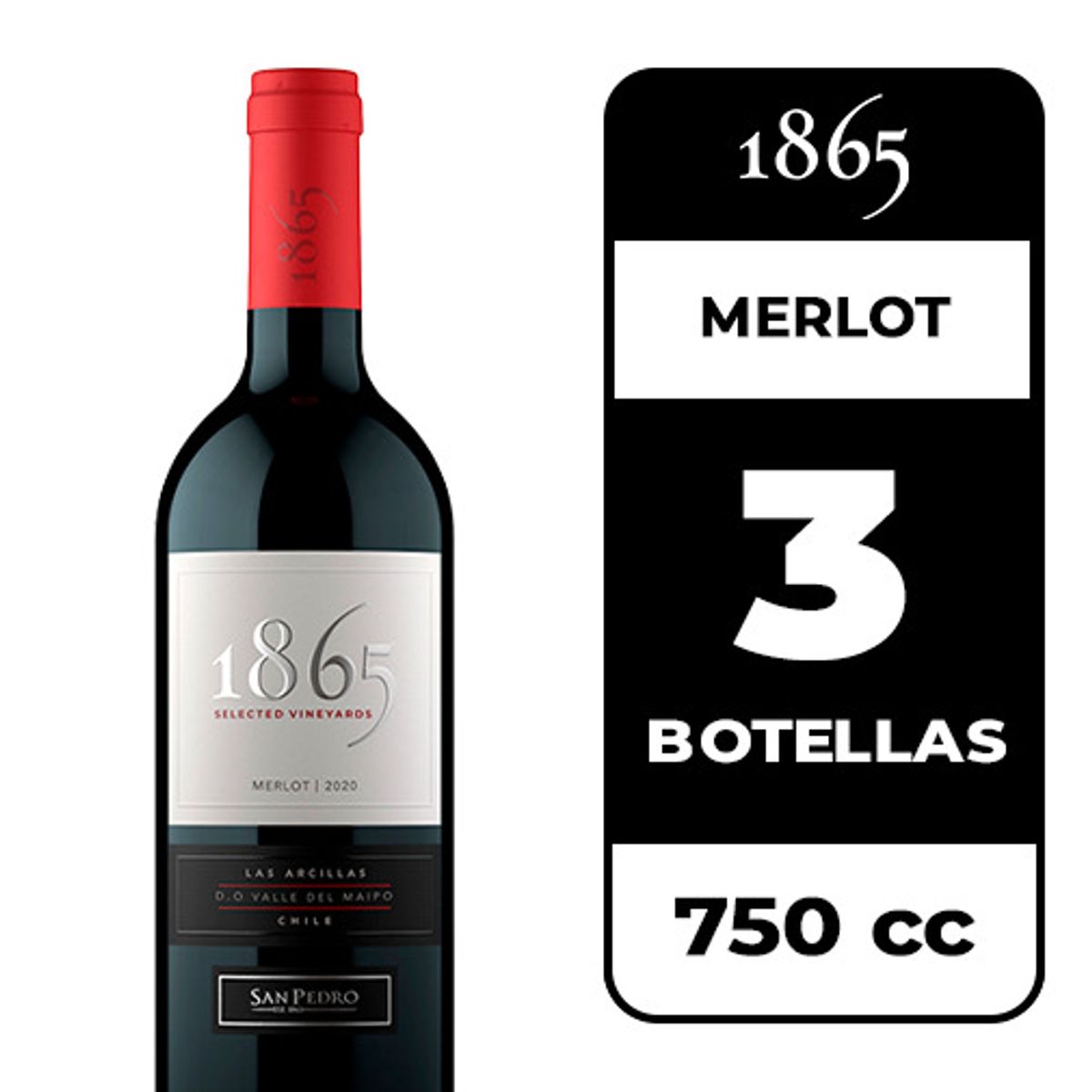 1865 - 3x Vino 1865 Merlot 750cc