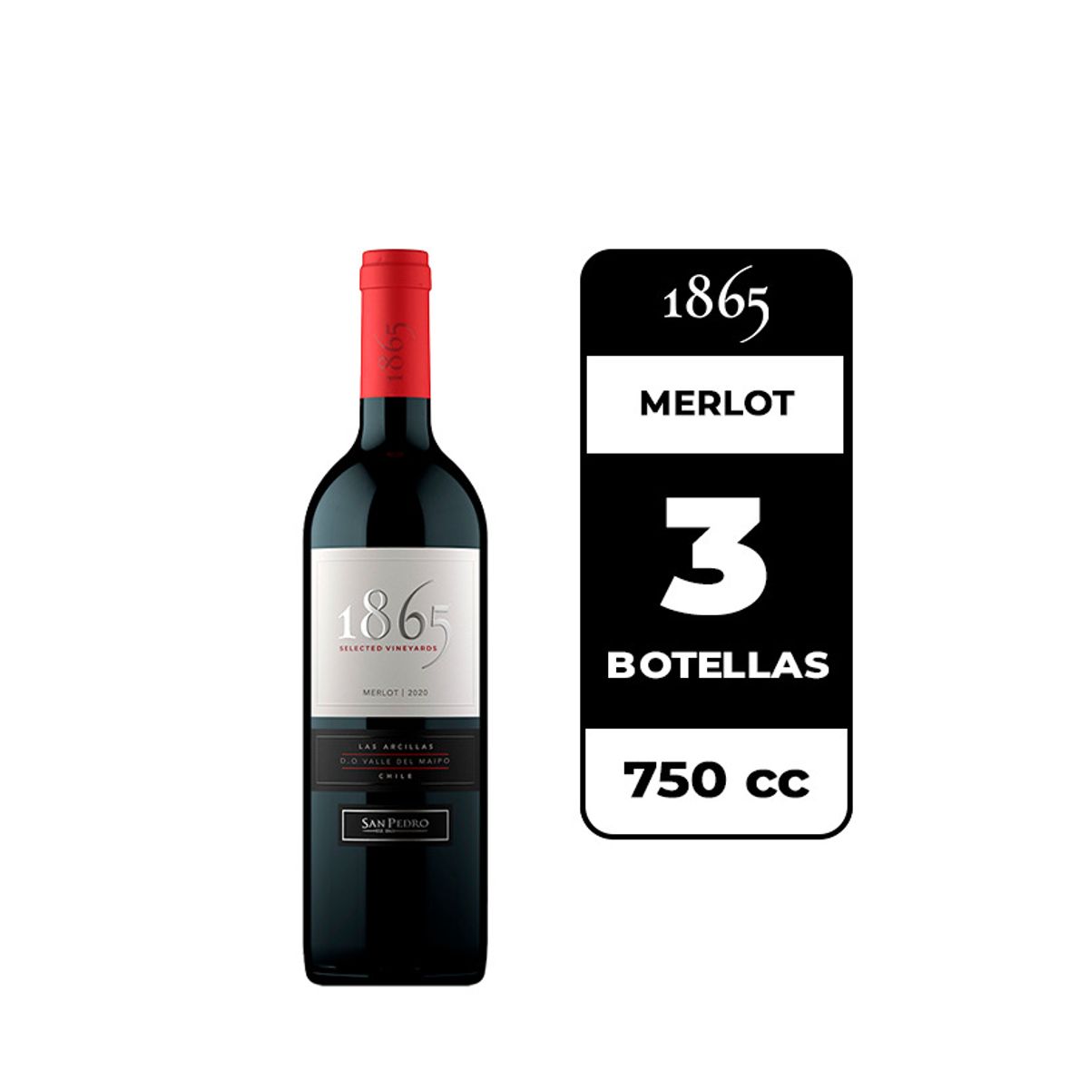 1865 - 3x Vino 1865 Merlot 750cc