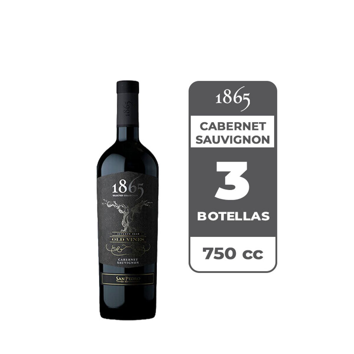 1865 - 3x Vino 1865 Old Vines Cabernet Sauvignon 750cc