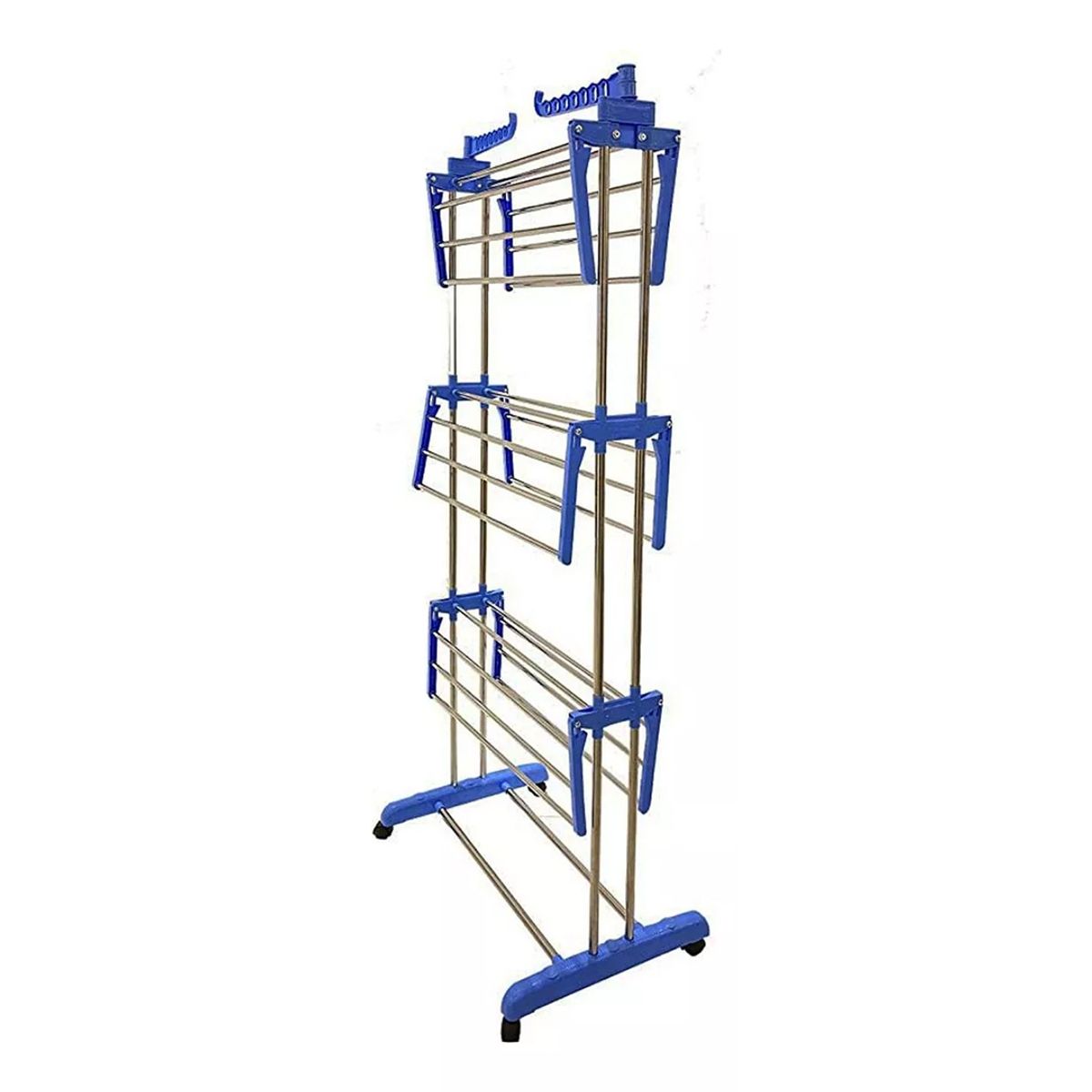 GENERICO - Tendedero Vertical De Metal De 3 Niveles 170 x 126 x 64 cm Color Azul