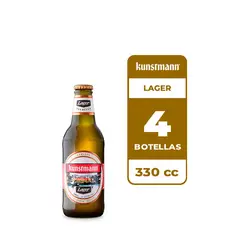 KUNSTMANN - 4x Cerveza Lager 4.3° Botella 330cc