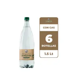 PORVENIR - 6x Agua Mineral Con Gas 1.5L