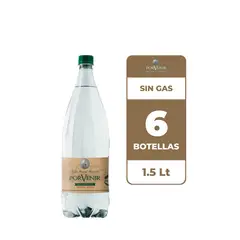 PORVENIR - 6x Agua Mineral Sin Gas 1.5L