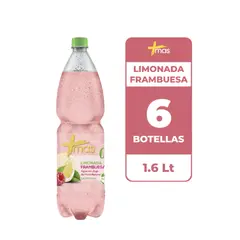 CCU - 6x Agua Saborizada Mas Limonada Frambuesa Botella 1.6L