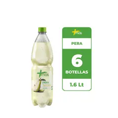 CCU - 6x Agua Saborizada Mas Pera Botella 1.6L