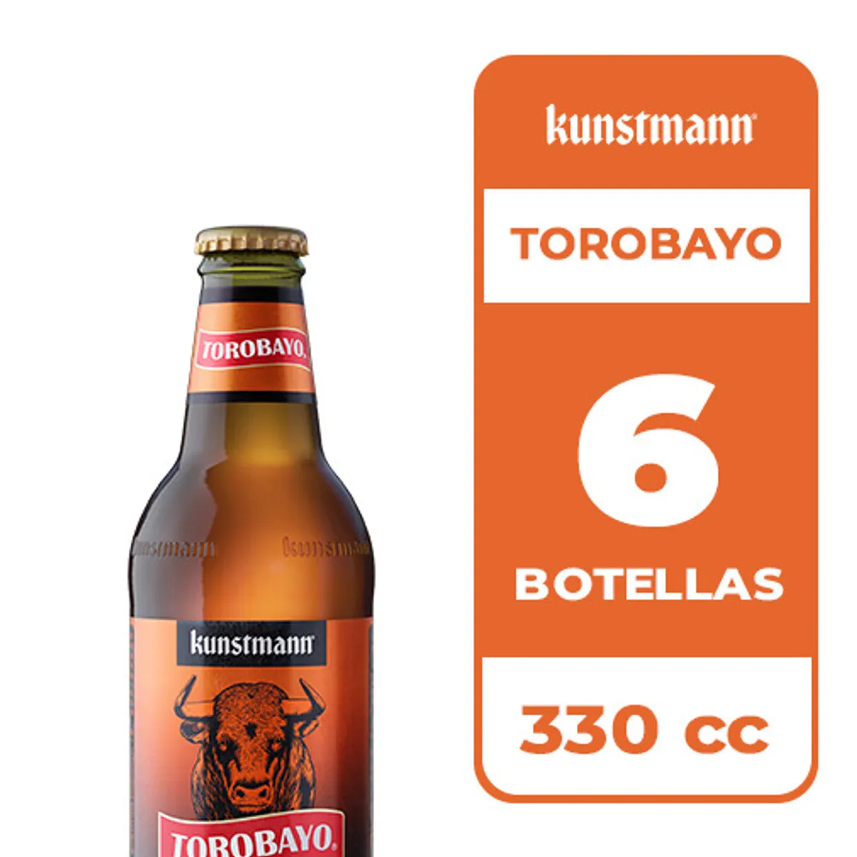 KUNSTMANN - 6x Cerveza Kunstmann Torobayo 5.0° Botella 330cc