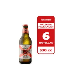 KUNSTMANN - 6x Cerveza Valdivia Pale Lager 5.2° Botella 330cc