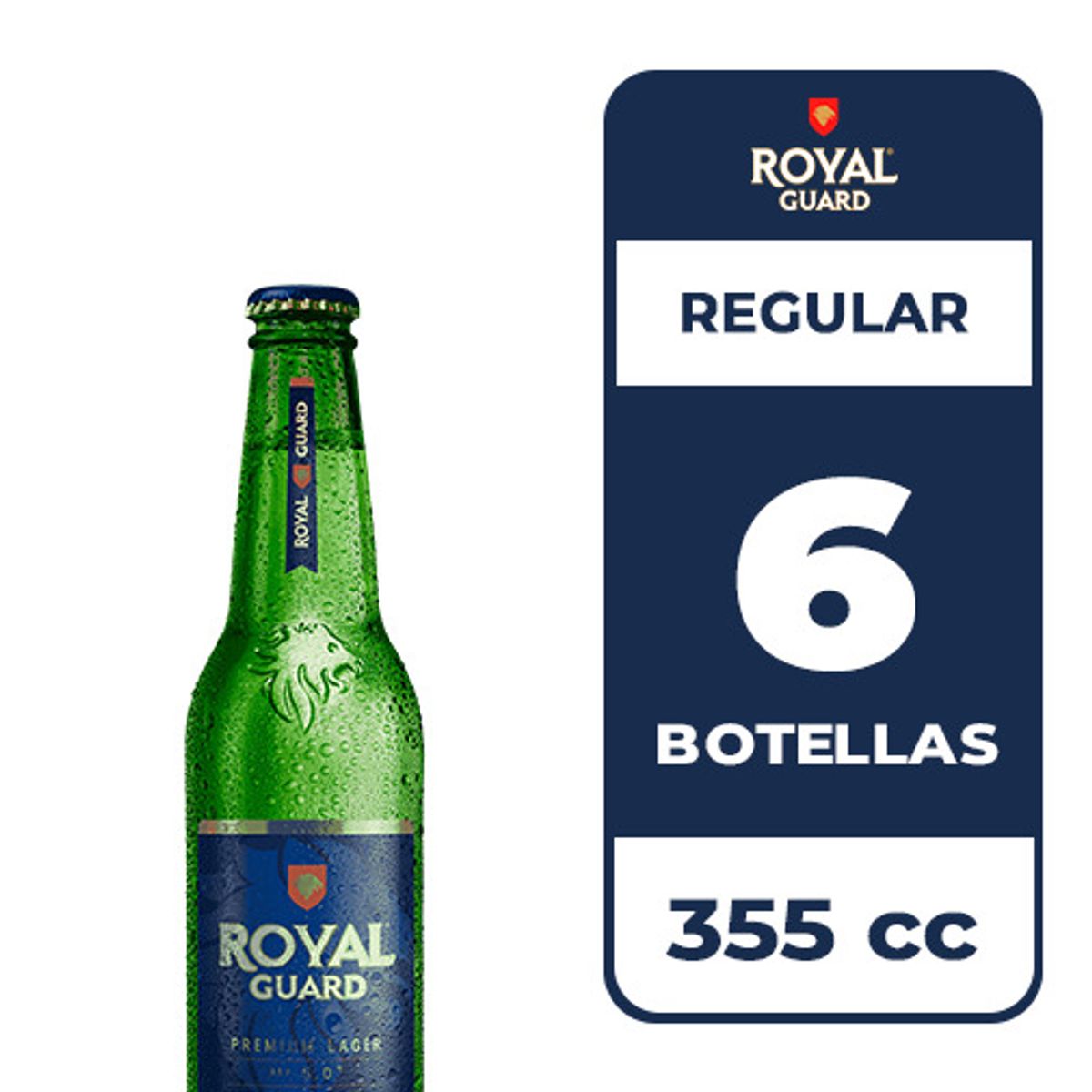 ROYAL GUARD - 6x Cerveza Royal Guard 5.0° Botella 355cc
